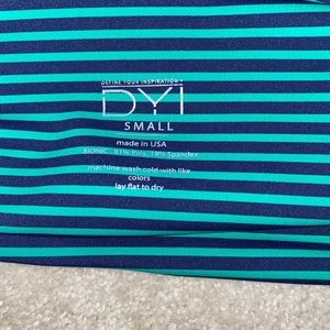 DYI Green Striped leggings sz Small